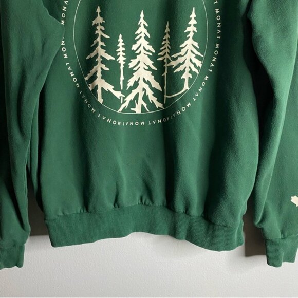 Monat Women's Green Graphic Print Crewneck Sweatshirt - Picture 3 of 9